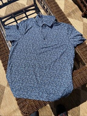 Abercrombie & Fitch Blue Performance Polo